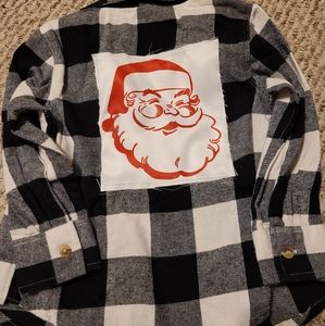 TODDLER. santa flannel